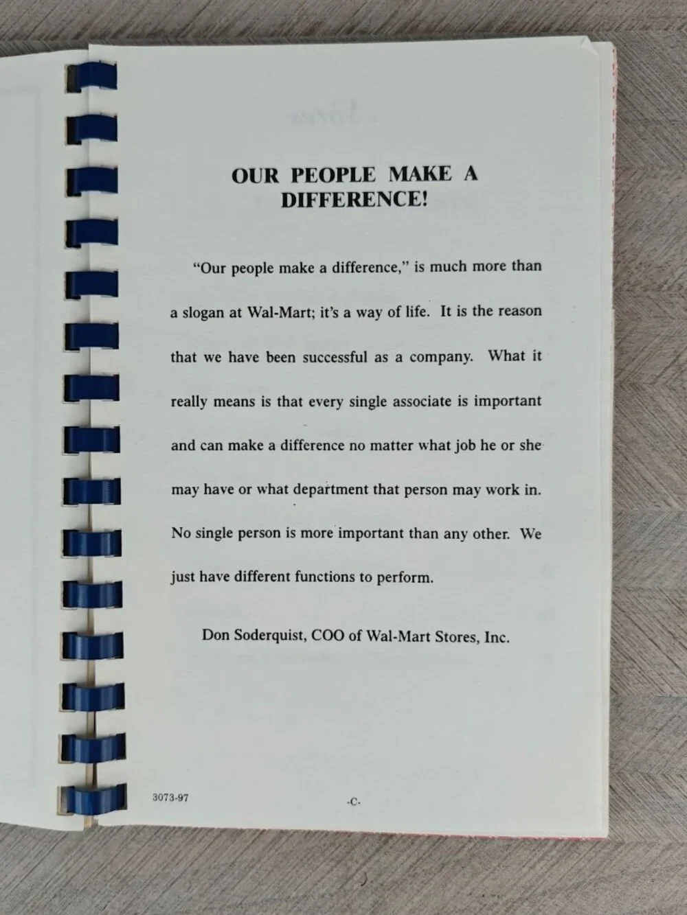 Wal-Mart Proud Cookbook Our Associates Cook Spiral Bound 1997 Community Recipes